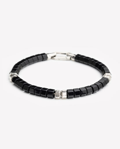 Hexagon Onyx front bracelet