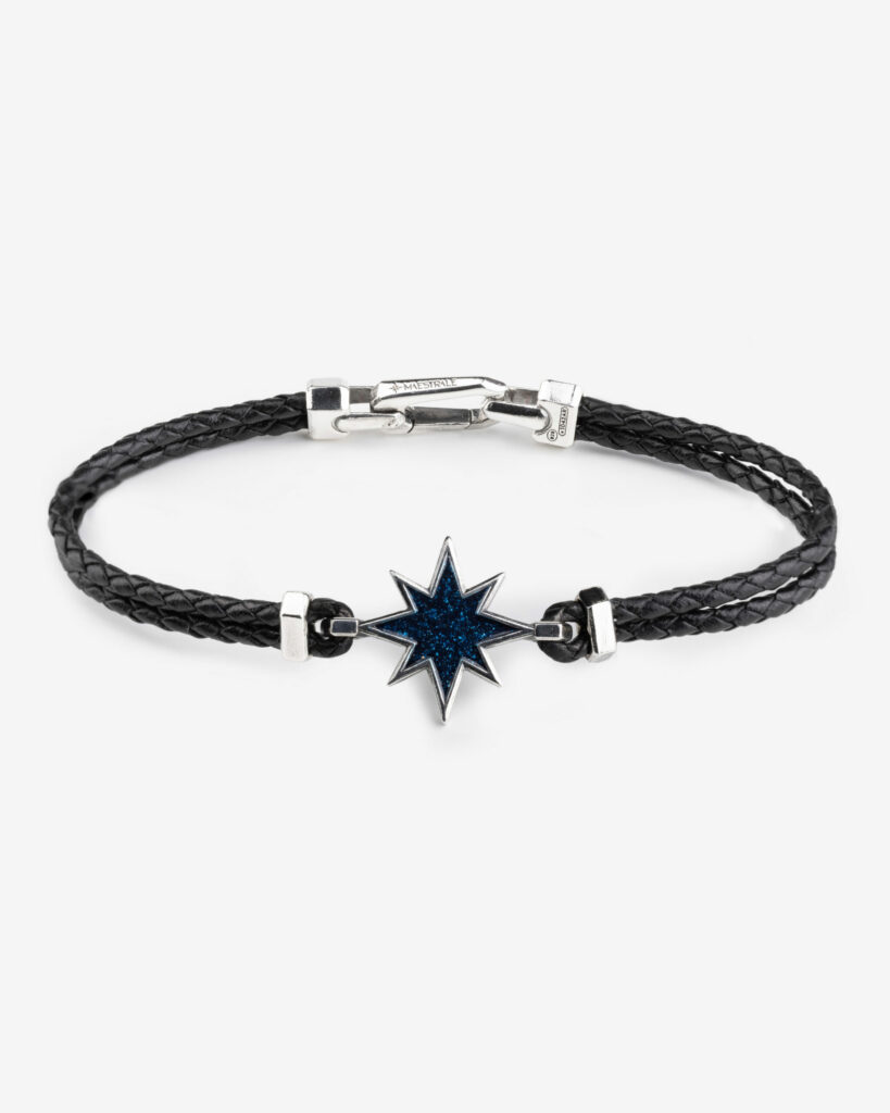 Bracciale cordino Asteria chiuso blu