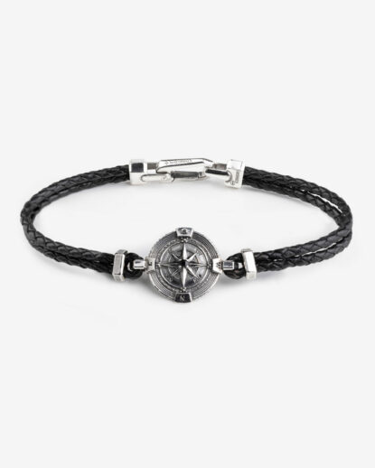 Closed wind rose cord bracelet