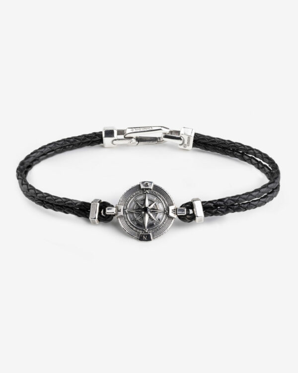 Bracciale cordino rosa dei venti chiuso