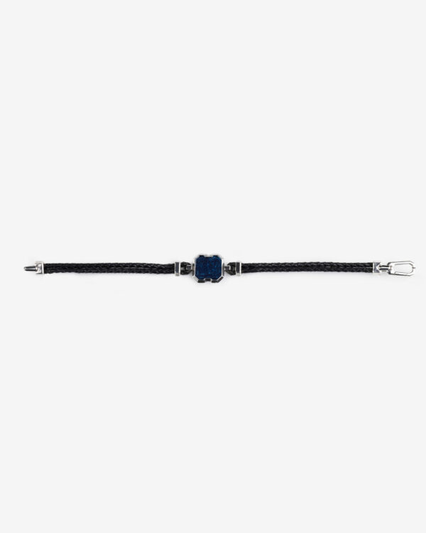 Bracciale cordino kraken steso blu